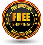 Black and Gold Free Shipping Icon